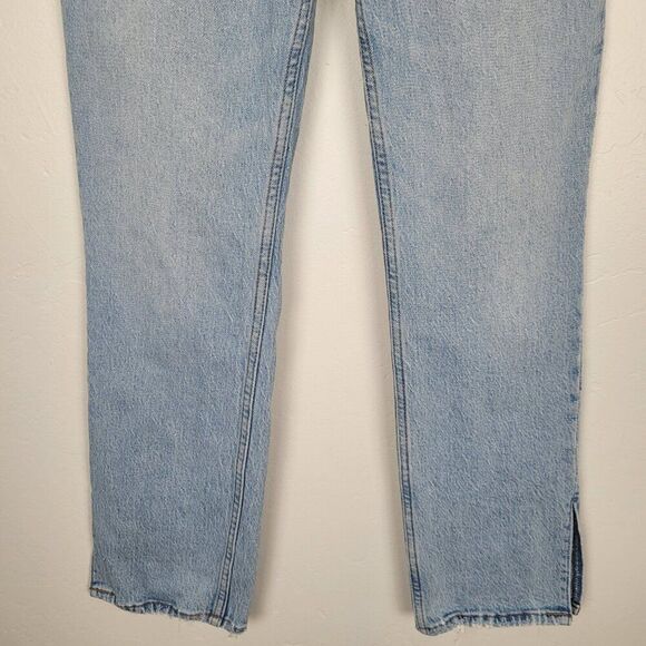 Abercrombie & Fitch Size 25S The 90s Straight Ultra High Rise Jeans Side Slits - Picture 5 of 13